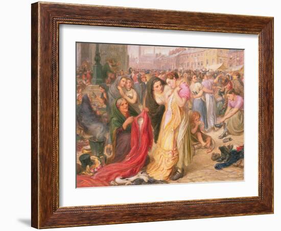 Factory Girls at the Old Clothes Fair, Knott Mill, 1875-Frederic James Shields-Framed Giclee Print