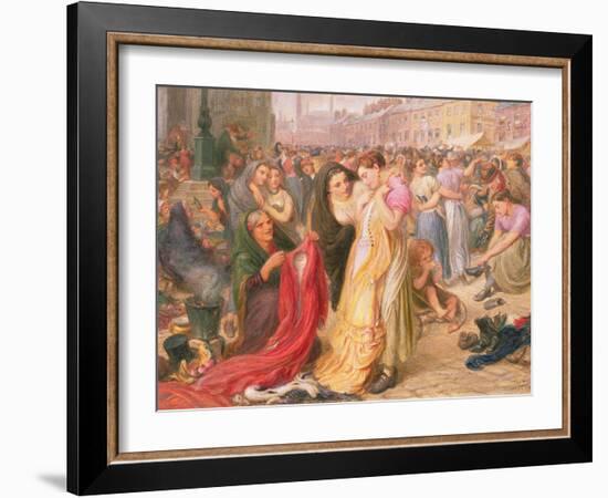 Factory Girls at the Old Clothes Fair, Knott Mill, 1875-Frederic James Shields-Framed Giclee Print