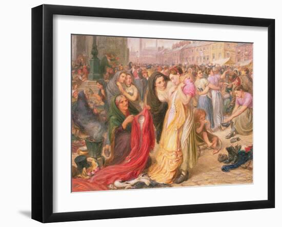 Factory Girls at the Old Clothes Fair, Knott Mill, 1875-Frederic James Shields-Framed Giclee Print