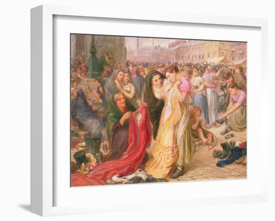 Factory Girls at the Old Clothes Fair, Knott Mill, 1875-Frederic James Shields-Framed Giclee Print