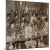 Factory Girls Decorating Cheap Pottery for the Foreign Markets, Kyoto, Japan, 1904-Underwood & Underwood-Mounted Photographic Print