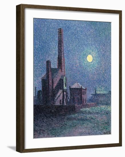 Factory in the Moonlight-Maximilien Luce-Framed Giclee Print