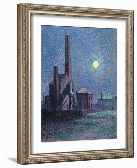 Factory in the Moonlight-Maximilien Luce-Framed Giclee Print
