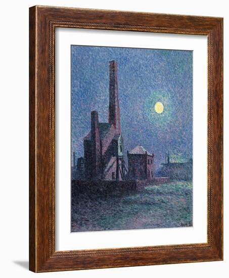 Factory in the Moonlight-Maximilien Luce-Framed Giclee Print