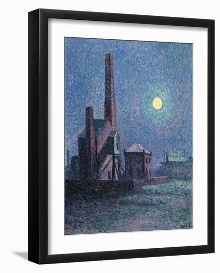 Factory in the Moonlight-Maximilien Luce-Framed Giclee Print