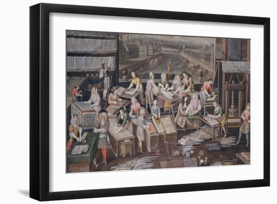 Factory of Playing Cards, c. 1680--Framed Giclee Print