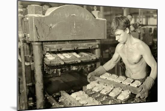 Factory Worker at the Paragon Rubber Company, Massachusetts, 1936-Lewis Wickes Hine-Mounted Photographic Print