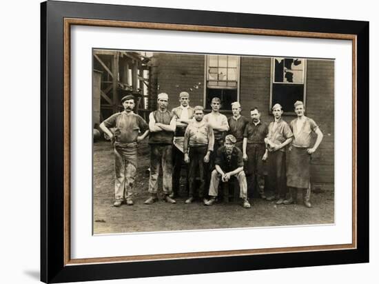 Factory Workers-null-Framed Art Print