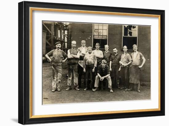 Factory Workers-null-Framed Art Print