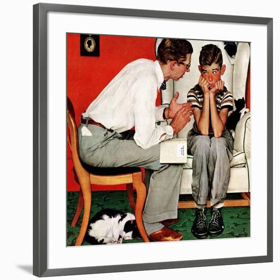 "Facts of Life", July 14,1951-Norman Rockwell-Framed Giclee Print