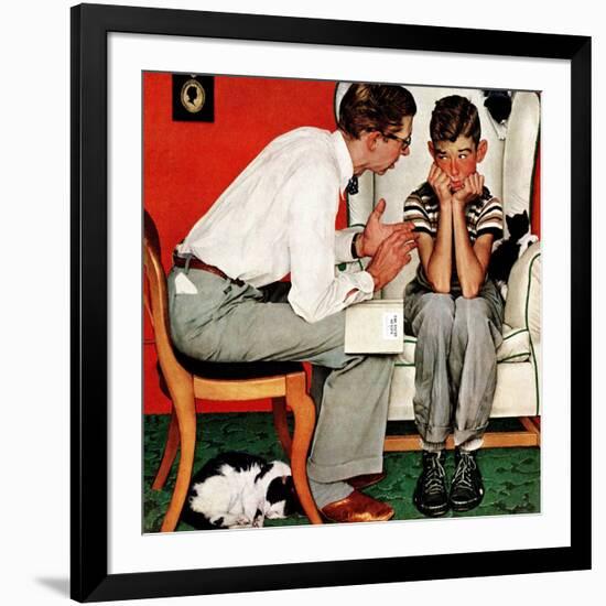 "Facts of Life", July 14,1951-Norman Rockwell-Framed Giclee Print