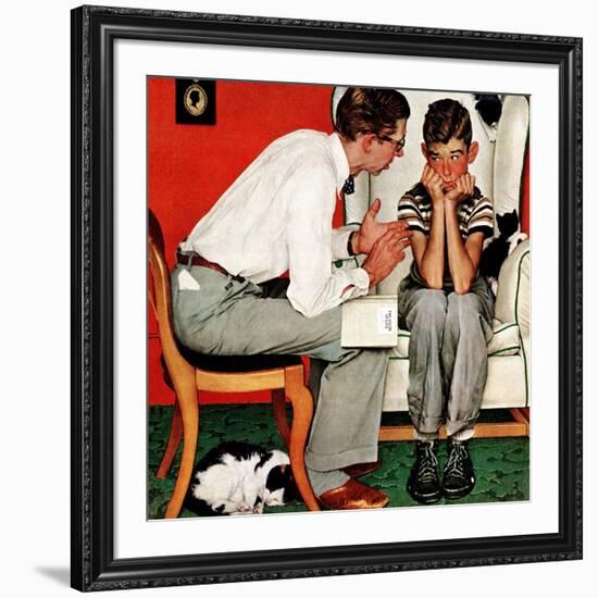 "Facts of Life", July 14,1951-Norman Rockwell-Framed Giclee Print