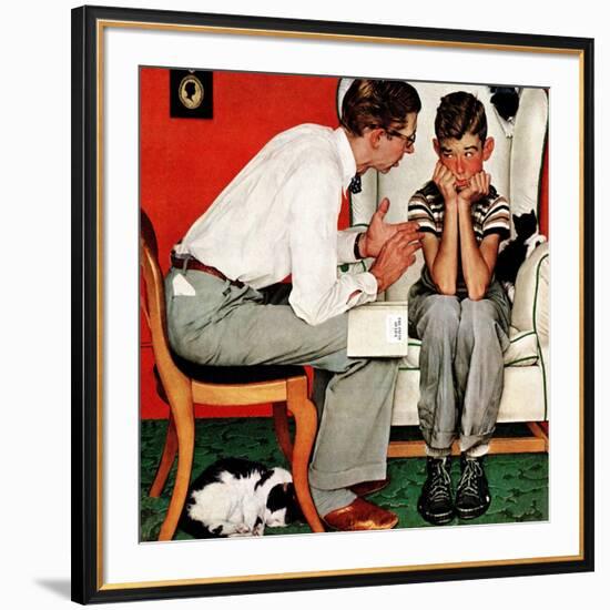 "Facts of Life", July 14,1951-Norman Rockwell-Framed Giclee Print