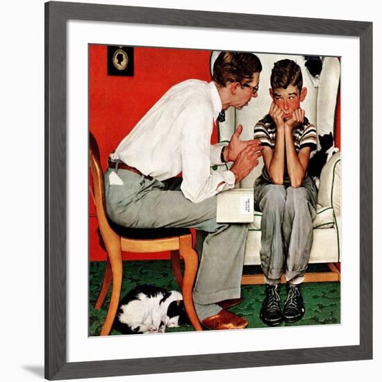 "Facts of Life", July 14,1951-Norman Rockwell-Framed Giclee Print