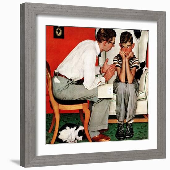 "Facts of Life", July 14,1951-Norman Rockwell-Framed Giclee Print