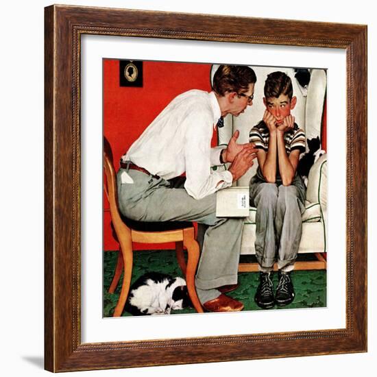 "Facts of Life", July 14,1951-Norman Rockwell-Framed Giclee Print