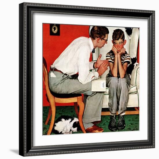 "Facts of Life", July 14,1951-Norman Rockwell-Framed Giclee Print