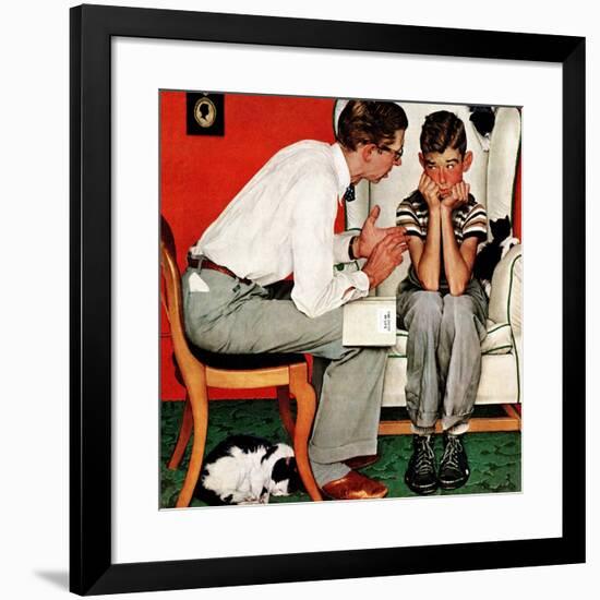 "Facts of Life", July 14,1951-Norman Rockwell-Framed Giclee Print