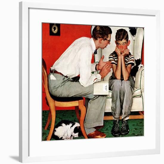 "Facts of Life", July 14,1951-Norman Rockwell-Framed Premium Giclee Print