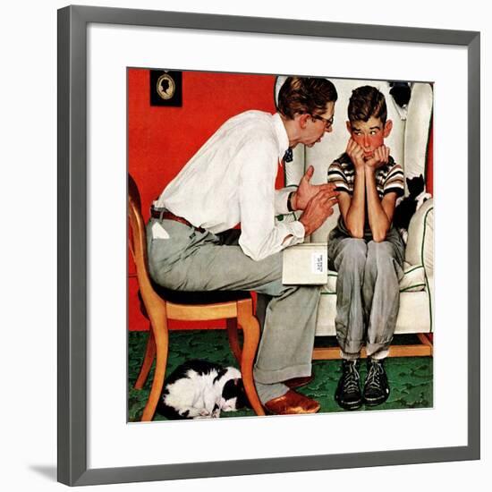 "Facts of Life", July 14,1951-Norman Rockwell-Framed Premium Giclee Print