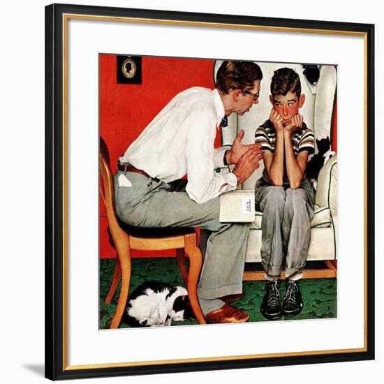 "Facts of Life", July 14,1951-Norman Rockwell-Framed Premium Giclee Print