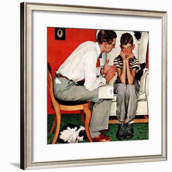 "Facts of Life", July 14,1951-Norman Rockwell-Framed Giclee Print