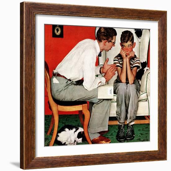 "Facts of Life", July 14,1951-Norman Rockwell-Framed Giclee Print