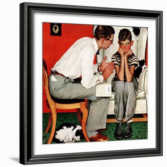 "Facts of Life", July 14,1951-Norman Rockwell-Framed Giclee Print