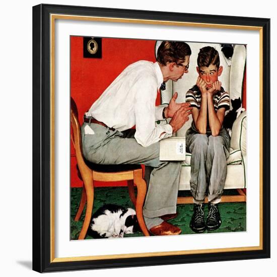 "Facts of Life", July 14,1951-Norman Rockwell-Framed Giclee Print