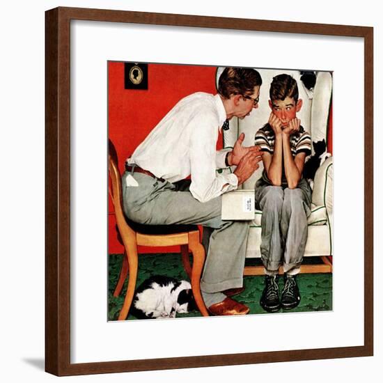 "Facts of Life", July 14,1951-Norman Rockwell-Framed Premium Giclee Print