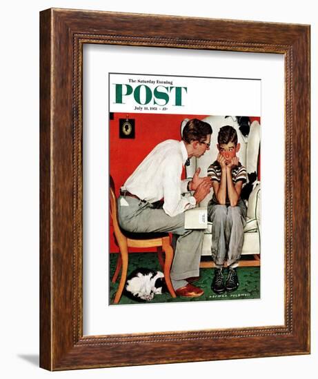 "Facts of Life" Saturday Evening Post Cover, July 14,1951-Norman Rockwell-Framed Giclee Print