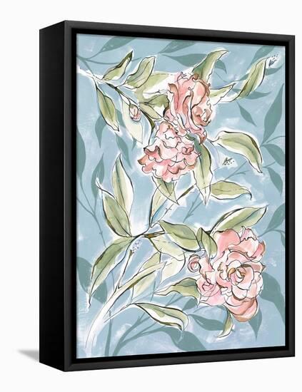 Faded Camellias I-Laura Marr-Framed Stretched Canvas