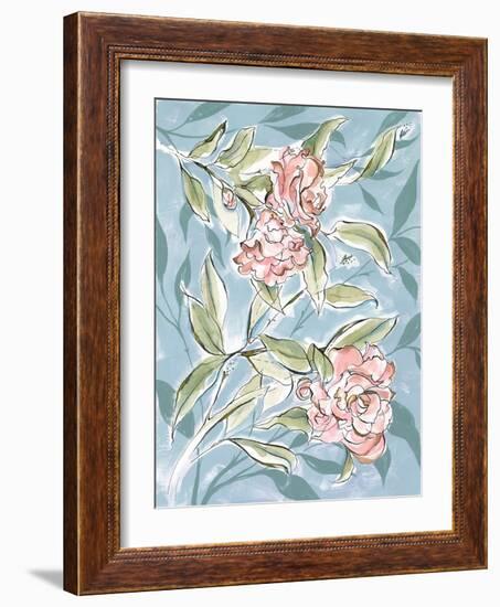 Faded Camellias I-Laura Marr-Framed Premium Giclee Print