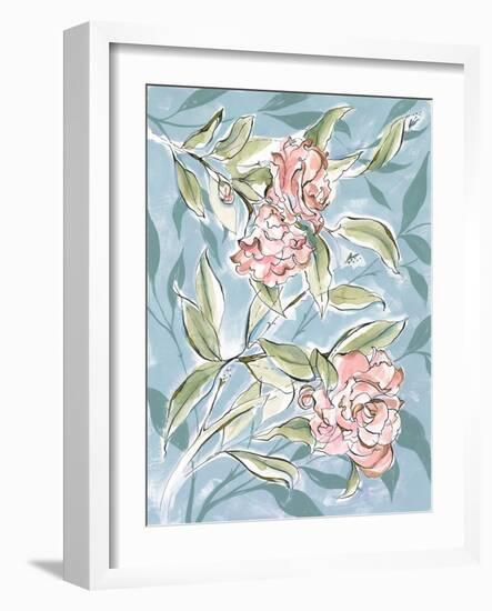 Faded Camellias I-Laura Marr-Framed Premium Giclee Print