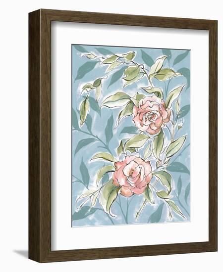 Faded Camellias II-Laura Marr-Framed Art Print