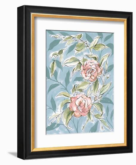Faded Camellias II-Laura Marr-Framed Art Print