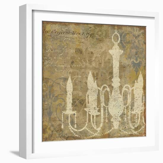 Faded Ornate I Gray No Butterfly-Pela Design-Framed Art Print