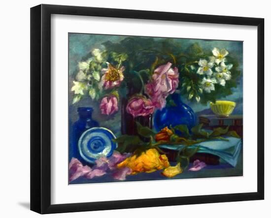 Faded Roses and Orange Blossom,-Lee Campbell-Framed Giclee Print