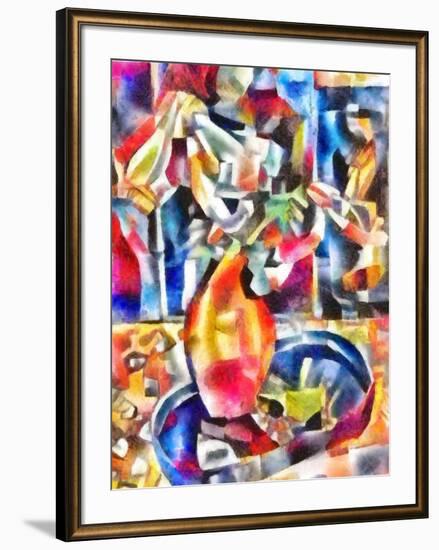 fading flowers in a bottle,2017-Alex Caminker-Framed Giclee Print