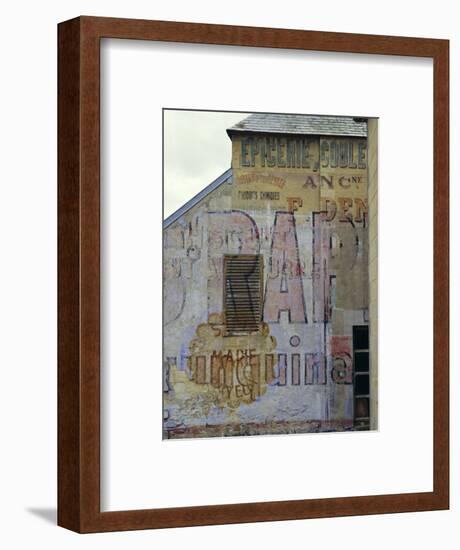 Fading Painted Writing on Back Street Wall, Bayeux, Basse Normandie (Normandy), France, Europe-Walter Rawlings-Framed Photographic Print