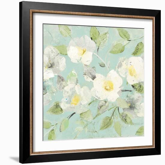 Fading Spring Blue - Bright White Crop-Albena Hristova-Framed Photographic Print