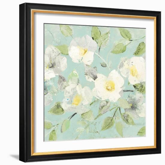 Fading Spring Blue - Bright White Crop-Albena Hristova-Framed Photographic Print