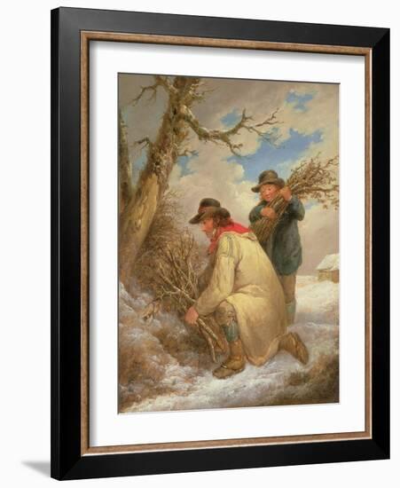 Faggot Gatherers in the Snow-George Morland-Framed Giclee Print