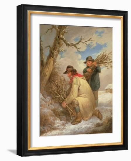 Faggot Gatherers in the Snow-George Morland-Framed Giclee Print