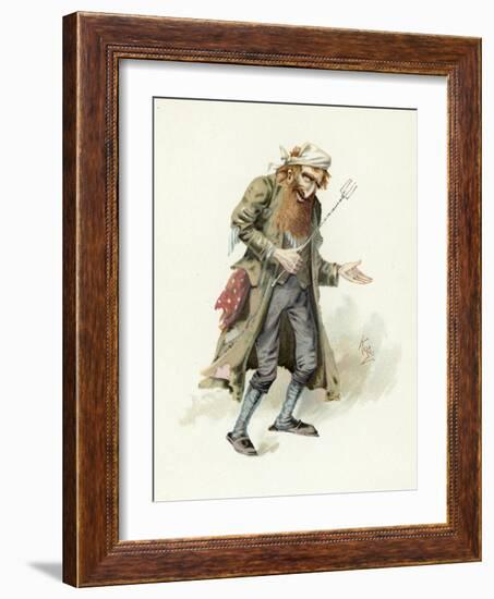 Fagin, Illustration from 'Character Sketches from Charles Dickens', C.1890 (Colour Litho)-Joseph Clayton Clarke-Framed Giclee Print