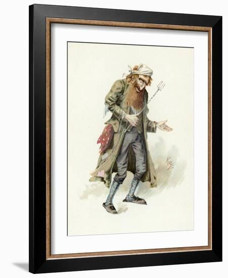 Fagin, Illustration from 'Character Sketches from Charles Dickens', C.1890 (Colour Litho)-Joseph Clayton Clarke-Framed Giclee Print