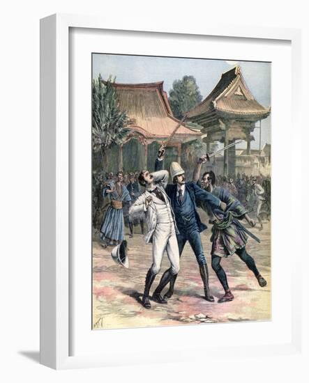 Failed Assassination of Tsarevich Nicholas of Russia, Otsu, Japan, 1891-Henri Meyer-Framed Giclee Print