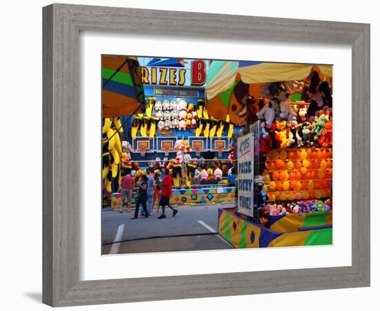 Fair games and prizes, Indiana State Fair, Indianapolis, Indiana,-Anna Miller-Framed Photographic Print