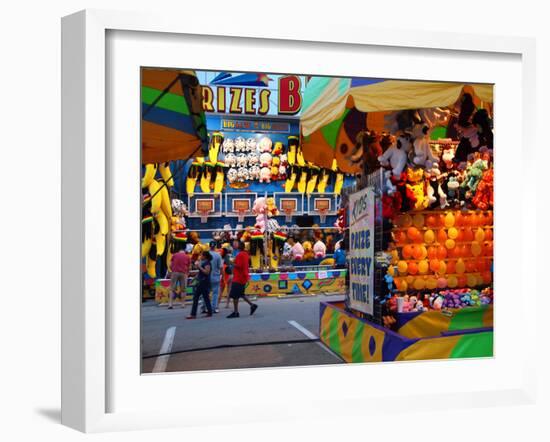 Fair games and prizes, Indiana State Fair, Indianapolis, Indiana,-Anna Miller-Framed Photographic Print