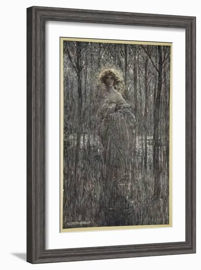 Fair Helena, Who More Engilds the Night Than All You Fiery Oes and Eyes of Light-Arthur Rackham-Framed Giclee Print